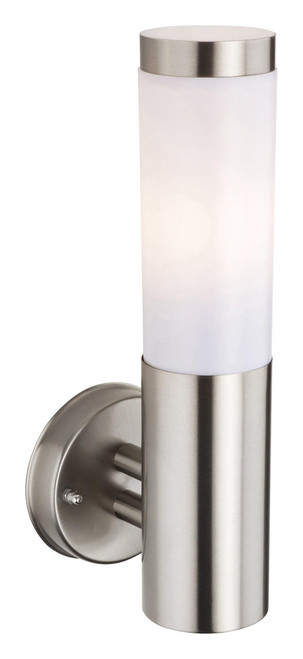 Firstlight Products Plaza Stainless Steel with Opal Diffuser IP44 Wall Light
