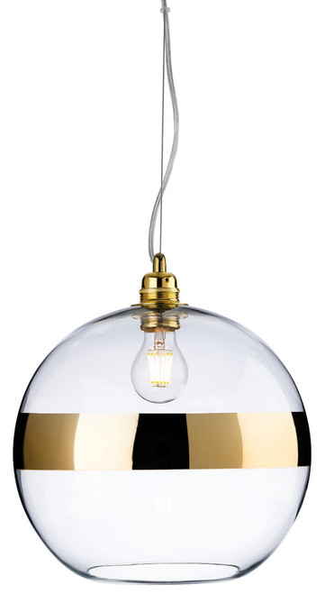 Firstlight Products Saturn Gold with Clear Glass Pendant Light