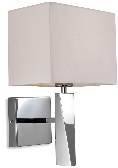 Firstlight Products Mansion Polished Stainless Steel with Cream Shade Wall Light
