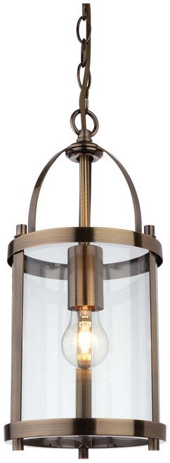 Firstlight Products Imperial Antique Brass with Clear Glass Round Lantern