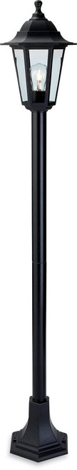 Firstlight Products Malmo Black Resin Lantern IP44 Tall Post Top Light