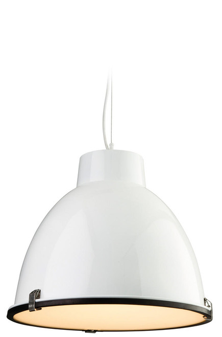 Firstlight Products Manhattan White with Frosted Glass Pendant Light