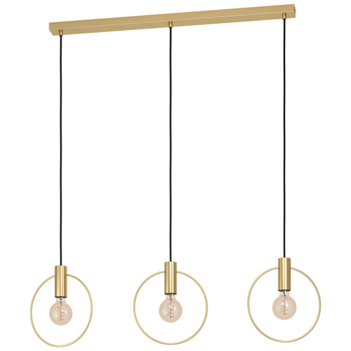 Eglo Lighting Manizales 3 Light Brushed Brass Bar Pendant Light