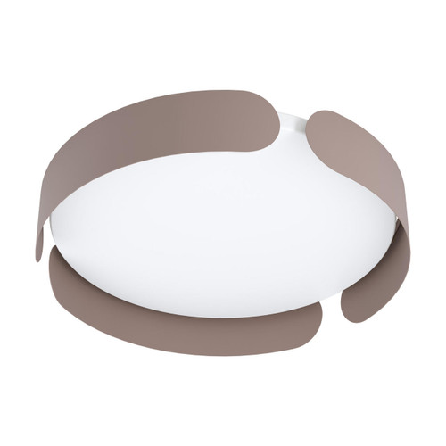 Eglo Lighting Valcasotto Mocha Painted with Opal LED Flush Ceiling Light