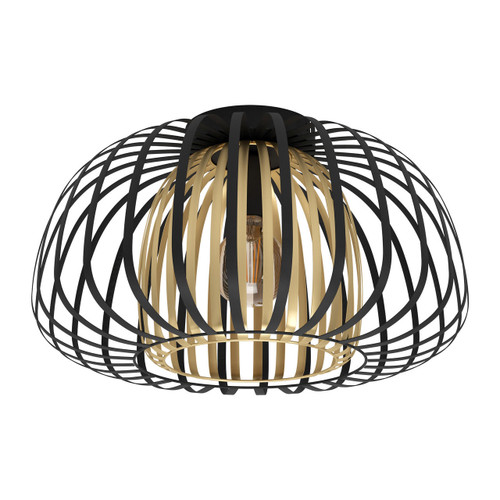 Eglo Lighting Encinitos Black and Gold Flush Ceiling Light