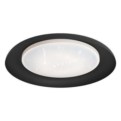 Eglo Lighting Penjamo Black with Opal Crystal Effect LED Flush Ceiling Light