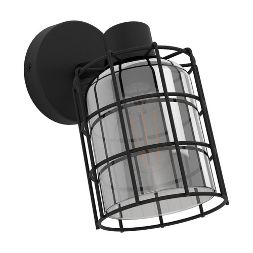Eglo Lighting Consaca Black Wire with Smoked Glass Adjustable Spotlight