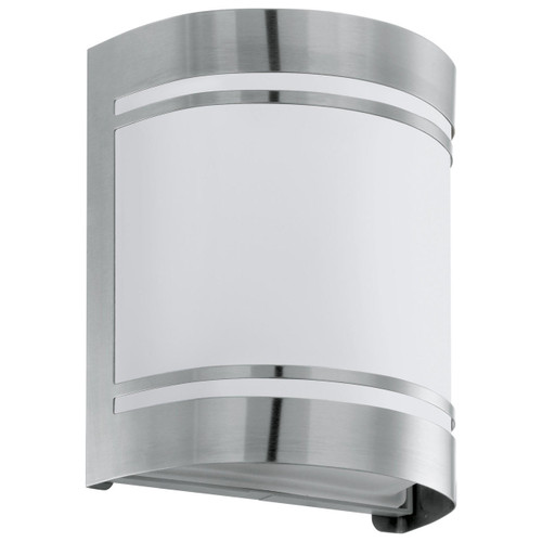 Eglo Lighting Cerno Stainless Steel with Opal Shade IP44 Wall Light