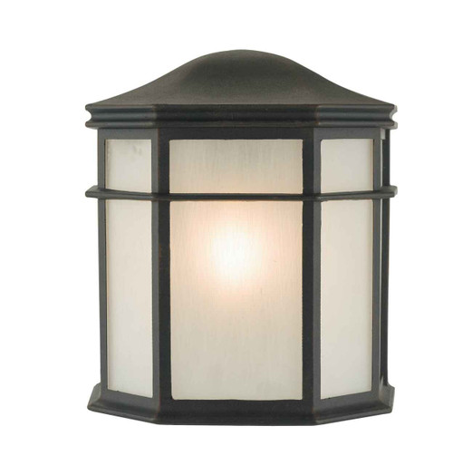 Dulbecco Black and Opal IP44 Outdoor Wall Light