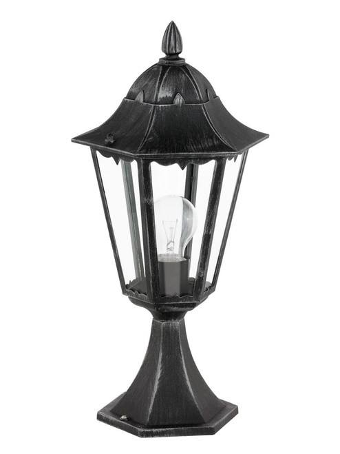 Eglo Lighting Navedo Silver Patina with Clear Glass IP44 Post Top