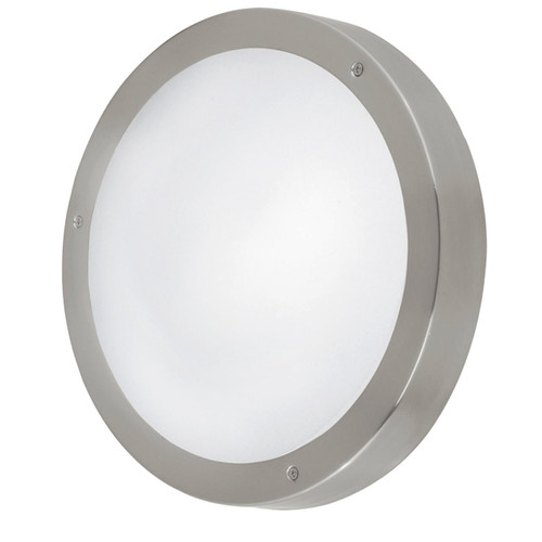 Eglo Lighting Vento 1 Stainless Steel with Opal IP44 LED Ceiling or Wall Light