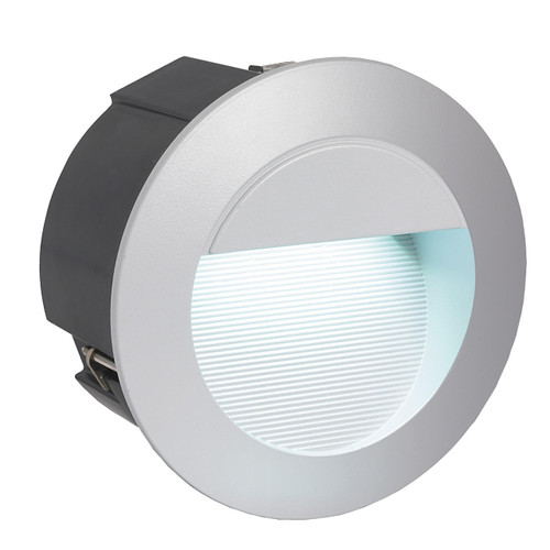 Eglo Lighting Zimba Silver Aluminium Round IP65 LED Wall Recessed Light