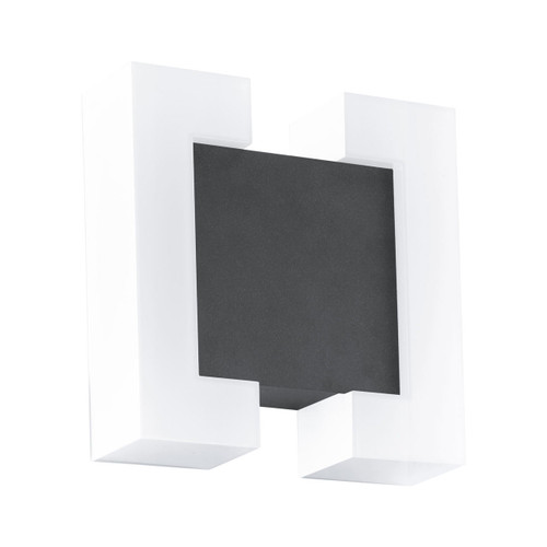 Eglo Lighting Sitia 2 Light Anthracite with Opal IP44 LED Wall Light