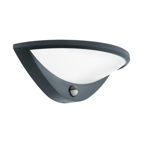 Eglo Lighting Belcreda Anthracite with Opal and Sensor IP44 LED Wall Light