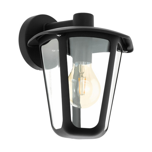 Eglo Lighting Monreale Black with Clear Acrylic IP44 Downward Wall Light