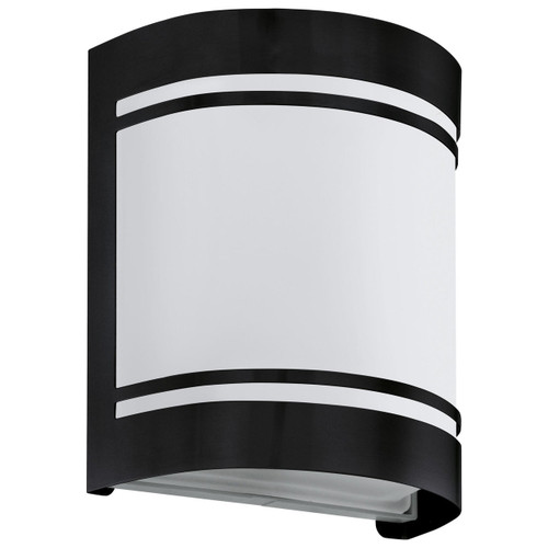 Eglo Lighting Cerno Black with Opal IP44 Wall Light