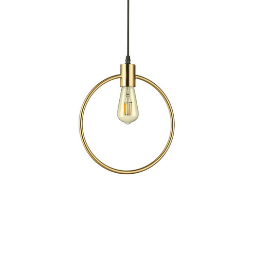 Ideal-Lux ABC SP1 Satin Brass with Black Cable Circular Pendant Light