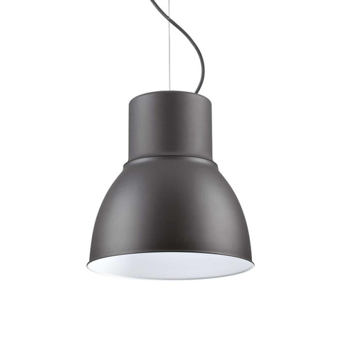 Ideal-Lux Breeze SP1 Black with White Inside 46.5cm Shade Pendant Light 