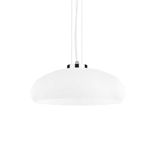 Ideal-Lux Aria SP1 White with Opal Glass Dome Diffuser Pendant Light 