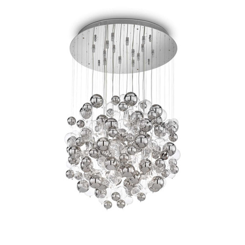 Ideal-Lux Bollicine SP14 14 Light White with Clear Glass Pendant Light 