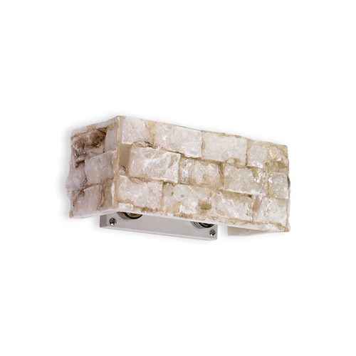 Ideal-Lux Carrara AP2 2 Light Alabaster Up and Down Wall Light 