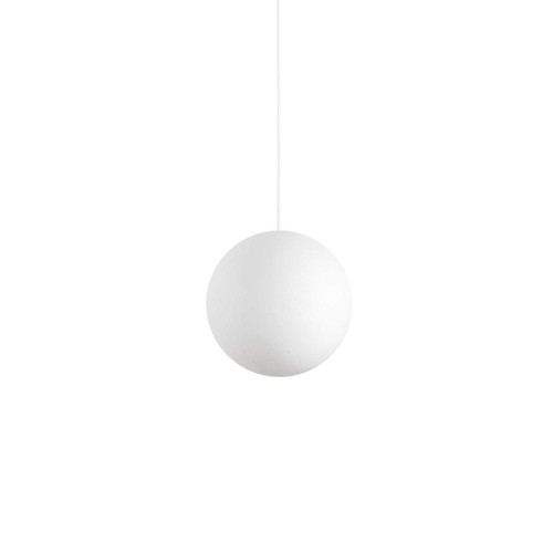 Ideal-Lux Carta SP1 White Acrylic Sphere 30cm Pendant Light 