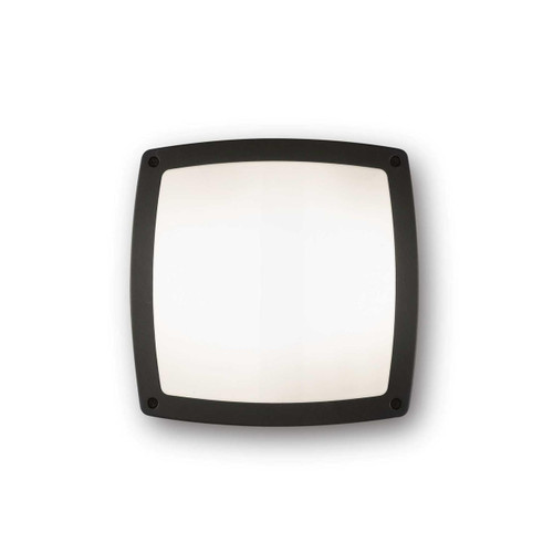 Ideal-Lux Cometa AP3 3 Light Black with White Opal Diffuser IP54 Wall Light 