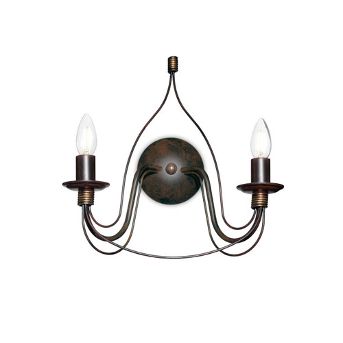 Ideal-Lux Corte AP2 2 Light Rusty Effect Wall Light 