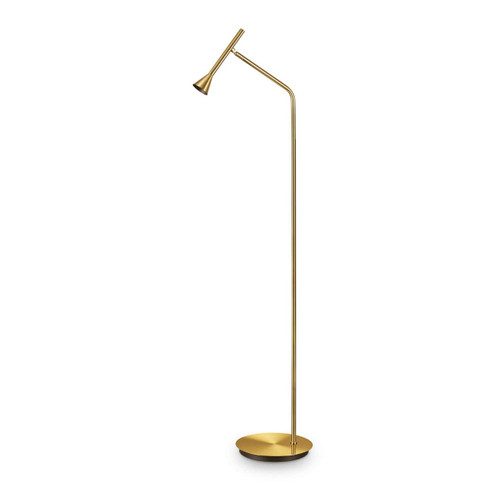 Ideal-Lux Diesis PT Satin Brass with Adjustable Spotlight Floor Lamp 