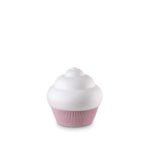 Ideal-Lux Cupcake TL1 Pink Resin with White Opal Diffuser Table Lamp 