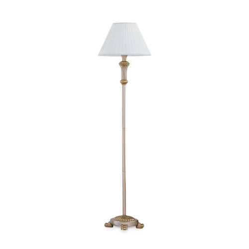 Ideal-Lux Firenze PT1 Antique Gold Resin with White Floor Lamp 