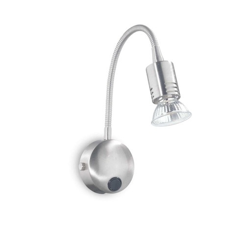 Ideal-Lux Flex AP1 Satin Nickel Adjustable Wall Spotlight 