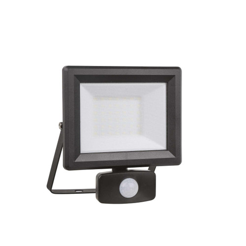 Ideal-Lux Flood AP Black with Sensor 30W IP65 LED Wall Light 