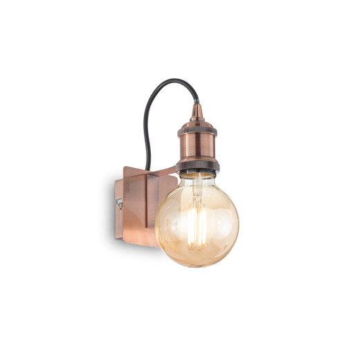 Ideal-Lux Frida AP1 Copper with Black Cord Wall Light 