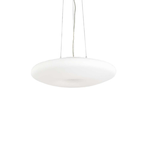 Ideal-Lux Glory SP3 3 Light Satin Nickel with White 40cm Pendant Light 