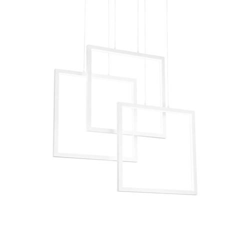 Ideal-Lux Frame SP White Square LED Pendant Light 