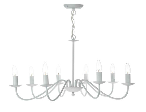 Irwin White 8 Light Dual Mount Pendant Light Chandelier