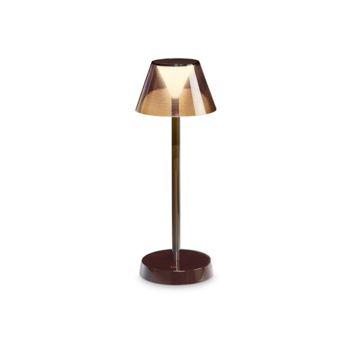Ideal-Lux Lolita TL Coffee with Acrylic Shade IP54 LED Portable Table Lamp 