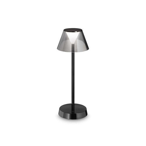 Ideal-Lux Lolita TL Black with Acrylic Shade IP54 LED Portable Table Lamp 