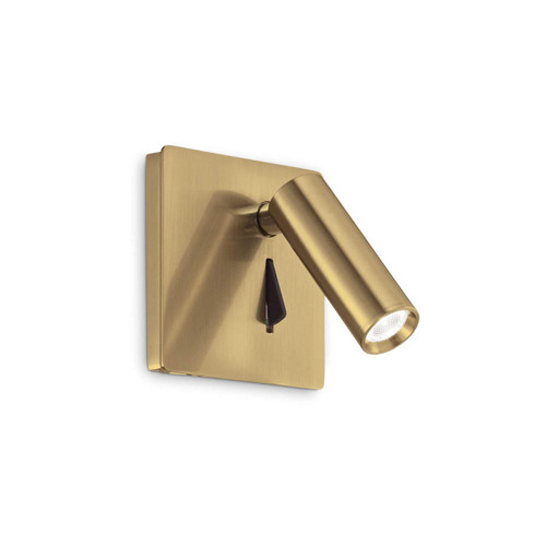 Ideal-Lux Lite AP Brass Adjustable LED Wall Spotlight 