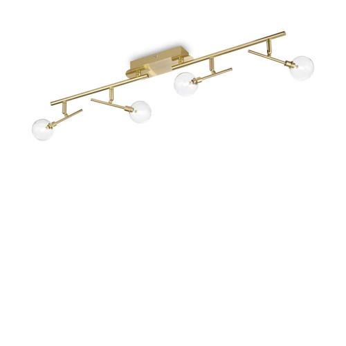 Ideal-Lux Maracas PL4 4 Light Brass Adjustable Sphere Bar Flush Ceiling Light 