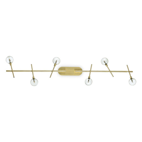 Ideal-Lux Maracas PL6 6 Light Brass Adjustable Sphere Bar Flush Ceiling Light 