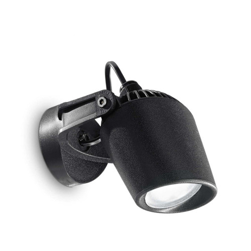 Ideal-Lux Minitommy AP Black Adjustable 3000K Resin IP66 Wall Light 