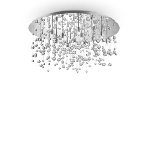 Ideal-Lux Neve PL15 15 Light Chrome Plate Flush Ceiling Light 