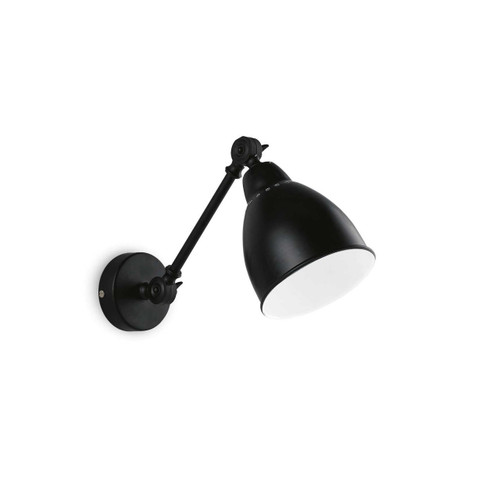 Ideal-Lux Newton AP1 Black Adjustable Wall Spotlight 