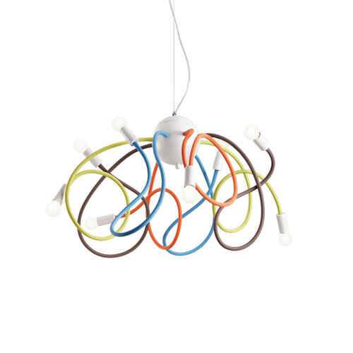 Ideal-Lux Multiflex SP8 8 Light Colour with Flexible Arm Pendant Light 