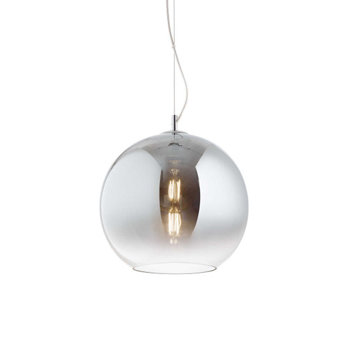 Ideal-Lux Nemo SP1 Fade Chrome Glass Sphere 30cm Pendant Light 