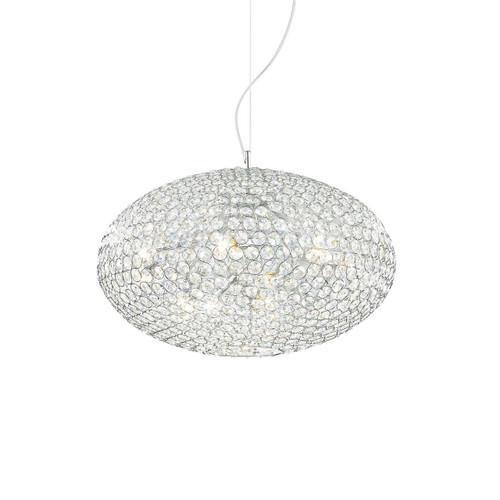 Ideal-Lux Orion SP6 6 Light Chrome with Crystal Sphere Pendant Light 