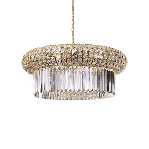 Ideal-Lux Nabucco SP16 16 Light Gold with Crystal Pendant Light 