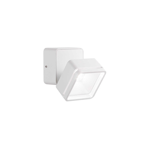 Ideal-Lux Omega AP White Square Adjustable 4000K IP54 LED Wall Light 